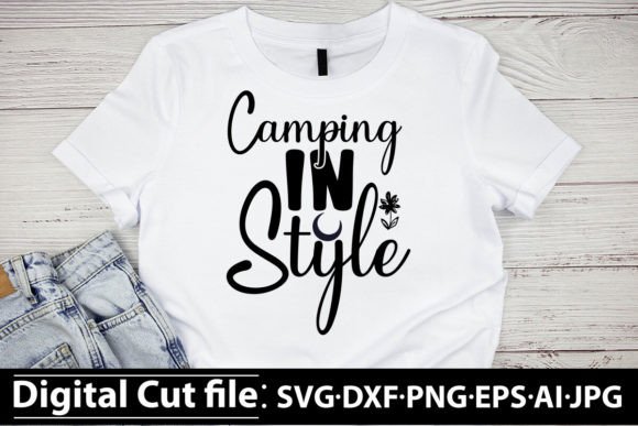 Camping in Style SVG Design: Graphics & Freebies