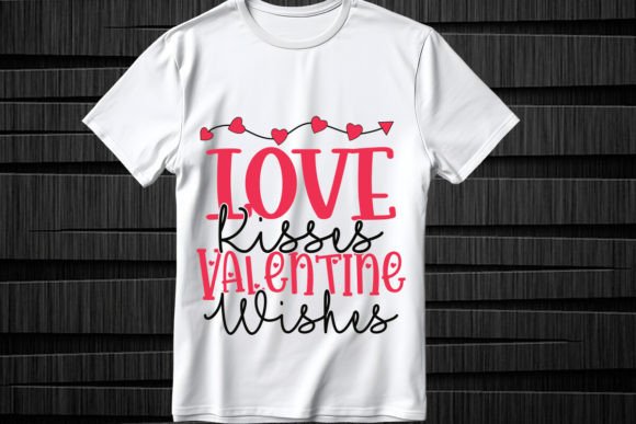 Love Kisses Valentine Wishes SVG Design Graphics Freebies