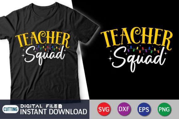 Teacher Squad Christmas T-Shirt Graphics & Freebies Review